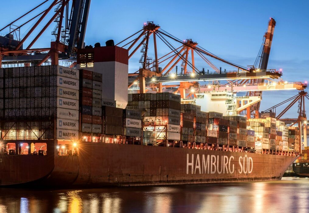 Der Containerhafen in Hamburg.